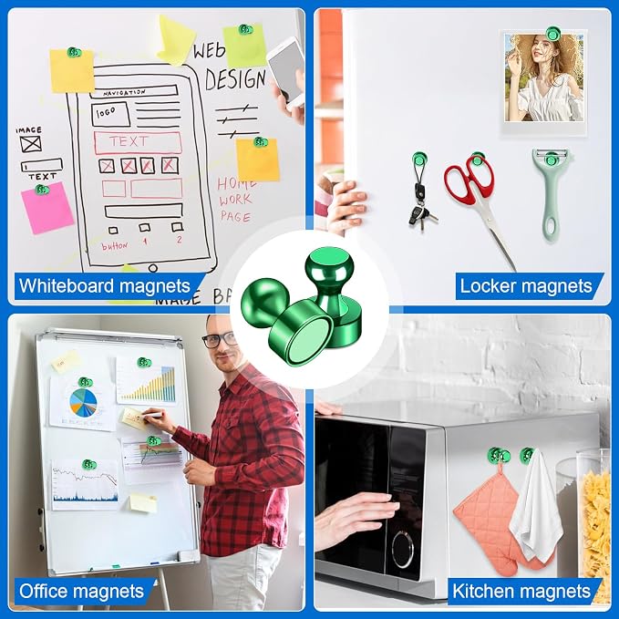 LOVIMAG Fridge Magnets 20Pcs Refrigerator Whiteboard Small Strong Magnet - Image 2