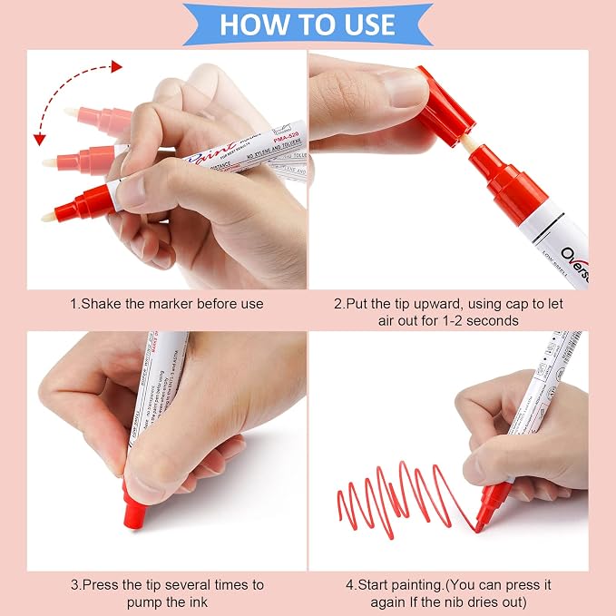 Overseas Yellow Paint Marker Pens - Image 7