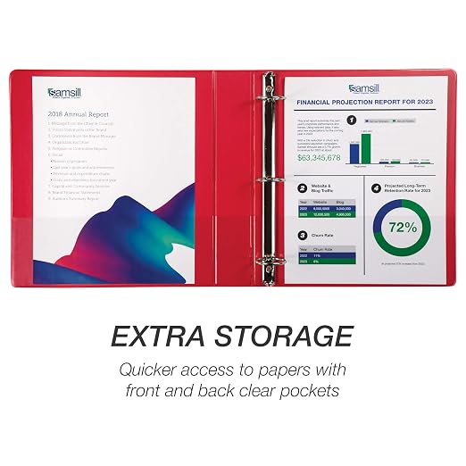 Samsill 1.5 Inch 3 Ring Binder, Made in USA, Economy Round Ring, 325 Sheet - Image 4