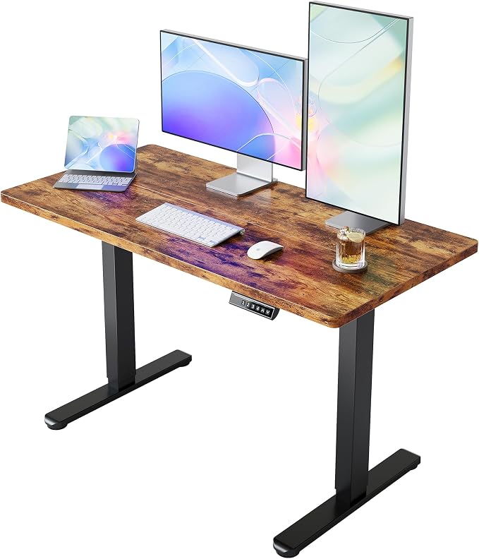 HUANUO 48" x 24" Electric Standing Desk Adjustable Height, 4 Memory Height by HUANUO