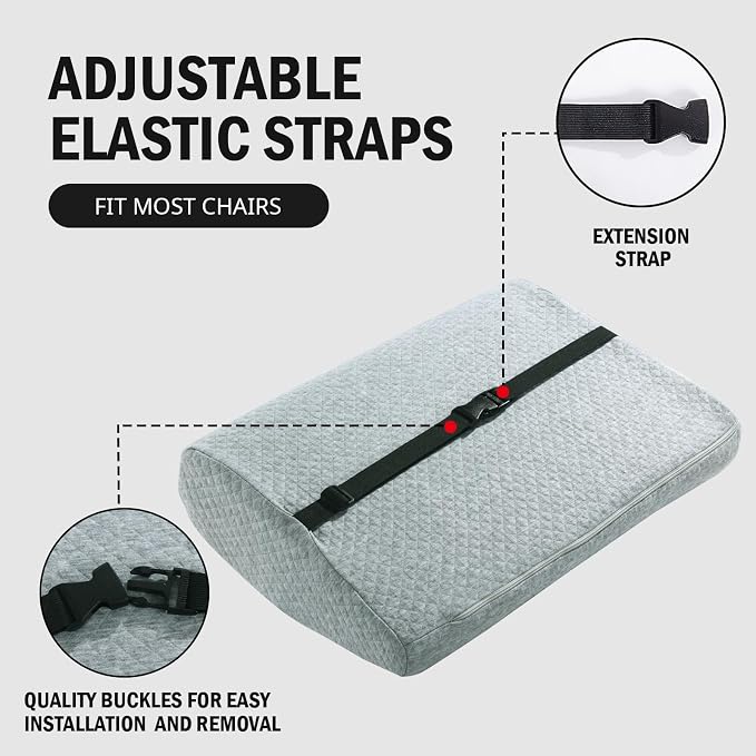 HOMBYS Lumbar Support Pillow for Recliner Chair, Memory Foam Back Support - Image 4