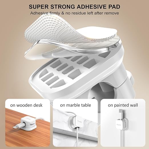 24 Pack Magnetic Cable Clip Organizer Cord Holder, Picozon Adhesive Cable - Image 6