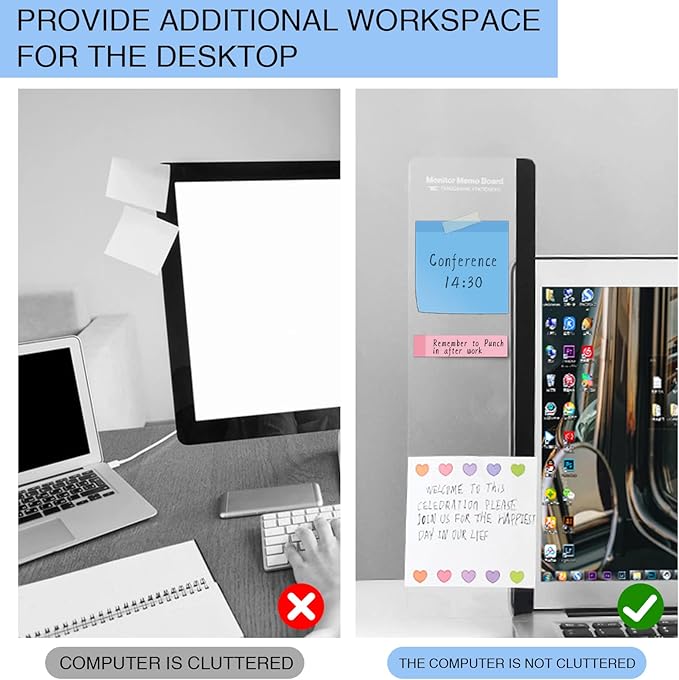 Office Desk Accessories 2pcs Multifunction Computer Monitor Memo Board - Image 5
