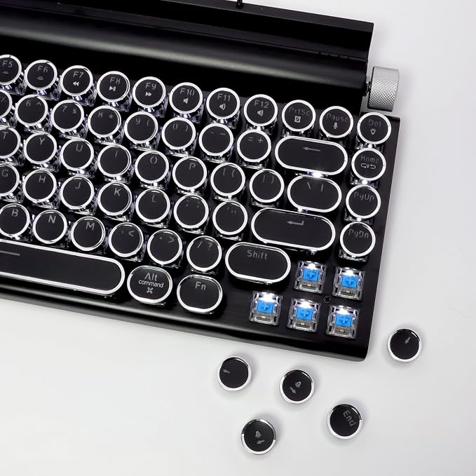 Adventurers Typewriter Style Retro Mechanical Keyboard, 83 Key Bluetooth 5.0 - Image 5