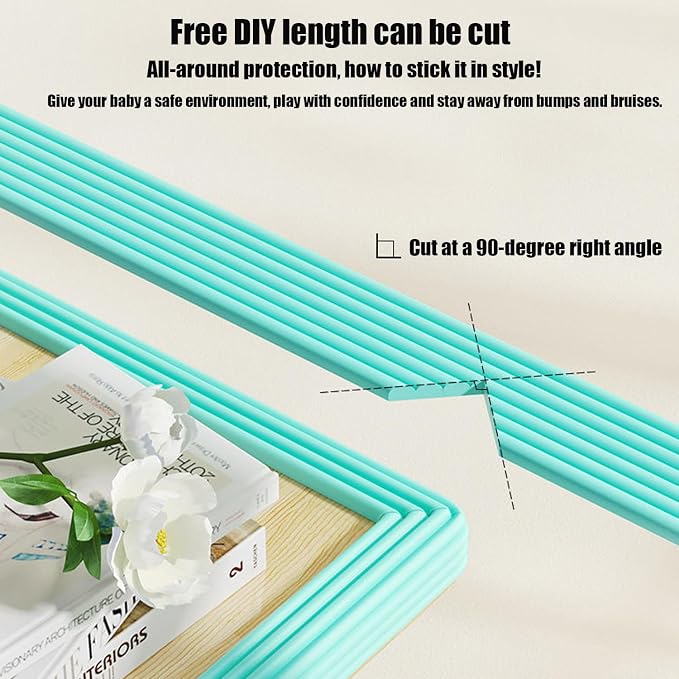 Soft Extra-Wide Edge Protector for Baby, 16.4ft Baby Proofing Edge Guards - Image 2