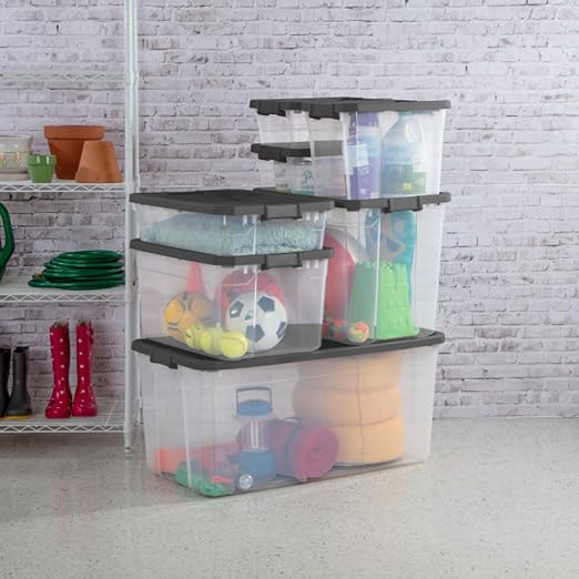 Sterilite 24-Pack Modular Stacker Box, Durable Clear Plastic Storage Bins - Image 9