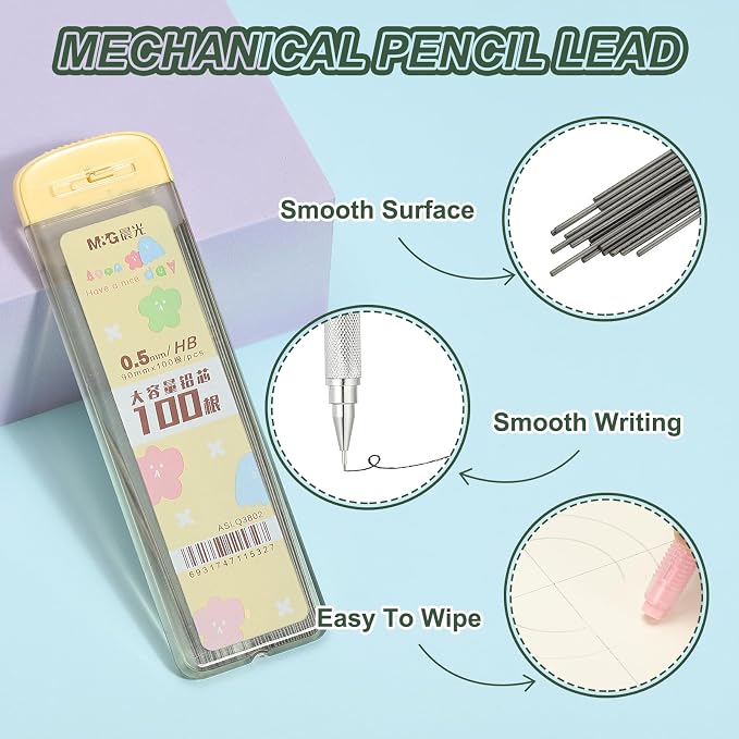 PATIKIL 300Pcs HB Mechanical Pencil Lead, 0.5mm Black Lead Refill Break - Image 3