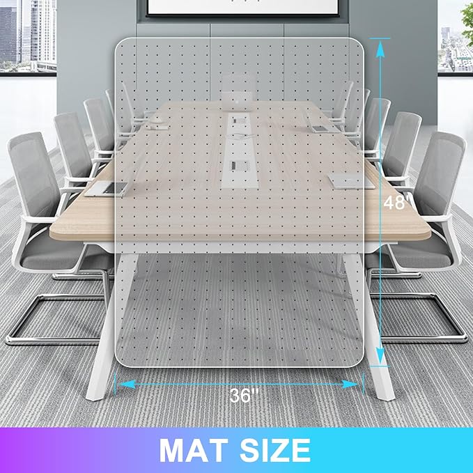 Vicwe Office Chair Mat for Carpet, Easy Rolling Hard Mat for Office Chair on - Image 7