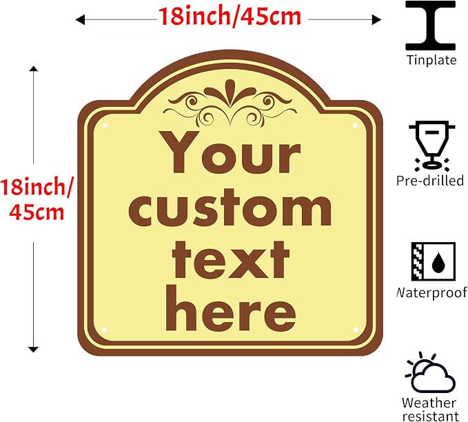 Custom Sign, Custom Indoor/Outdoor Decorative Sign，Aluminum Weatherproof Metal - Image 2