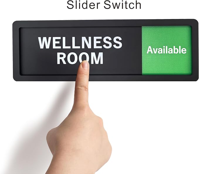 Wellness Room Sign – Privacy In Use / Available Slide Switch Sign, Premium - Image 4