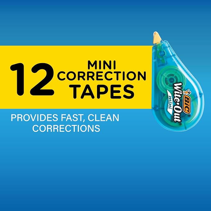 BIC Wite-Out Brand Mini Correction Tape, Tape Applies Dry - Image 2