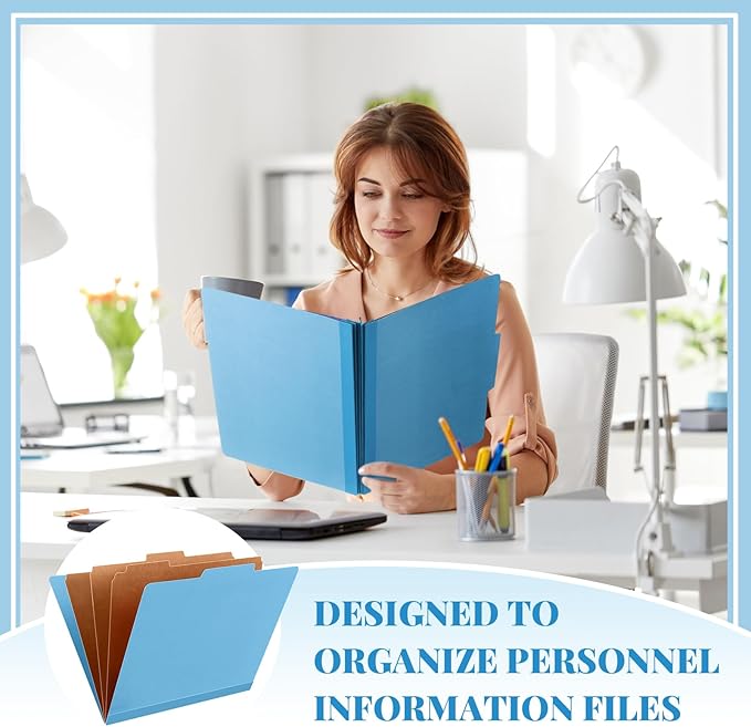 Skyygemm 48 Pcs Classification Folders Letter Size, 3 Divider Pressboard File - Image 6