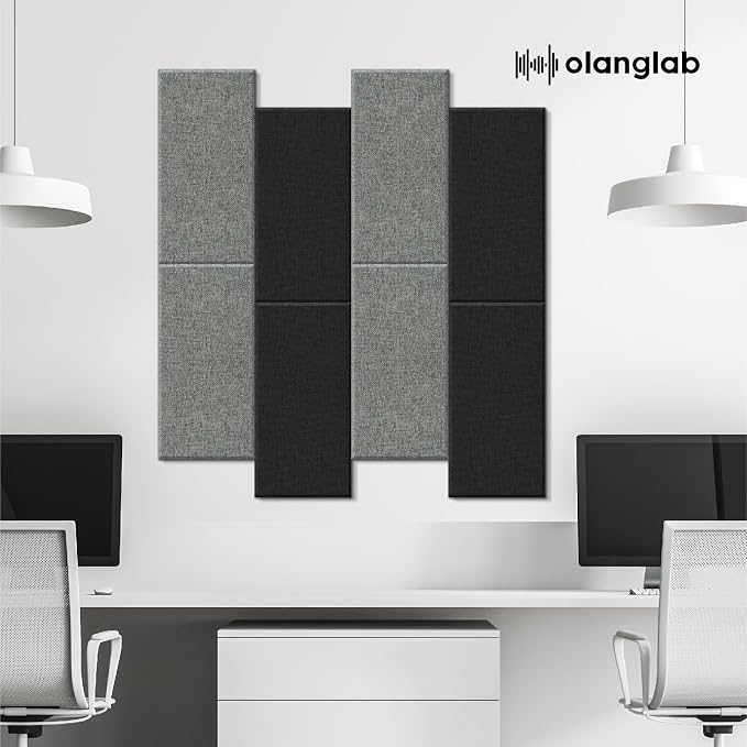 Olanglab Fiberglass Acoustic Wall Panels 4 Pack, 11.8'' x 23.6'' Sound Panels - Image 8