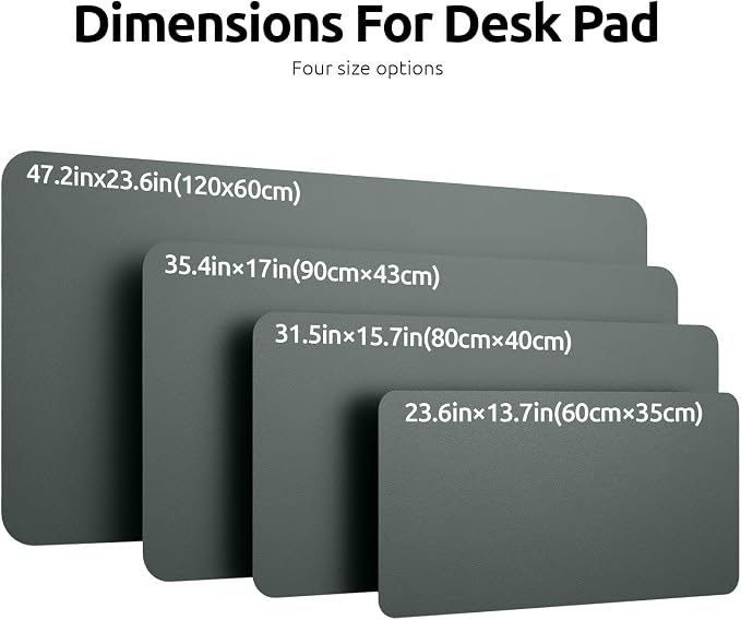 YSAGi Leather Desk Protector, Office Mat, Large Mouse Mat, Non-Slip PU Leather - Image 4