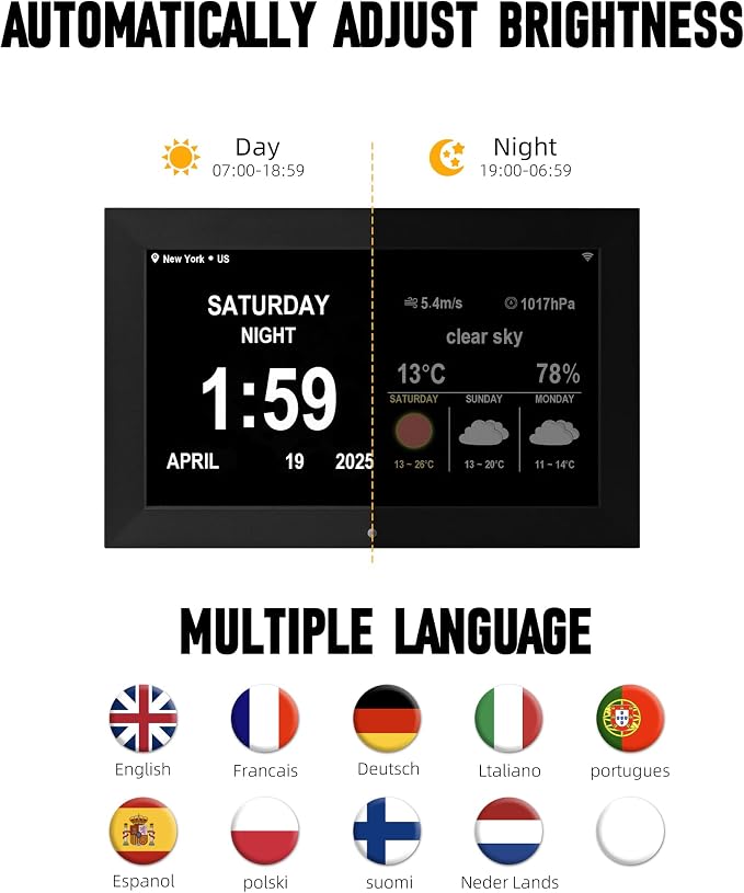 Memwake Digital Alarm Clock, Clock - Image 4