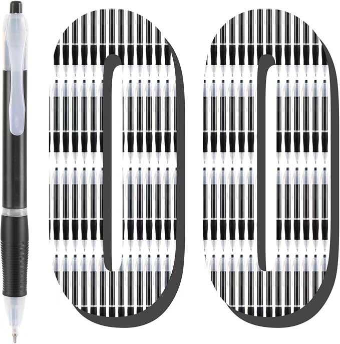Aozora Retractable Pens Ballpoint Super Smooth Writing Pens Bulk 100 pack by Aozora