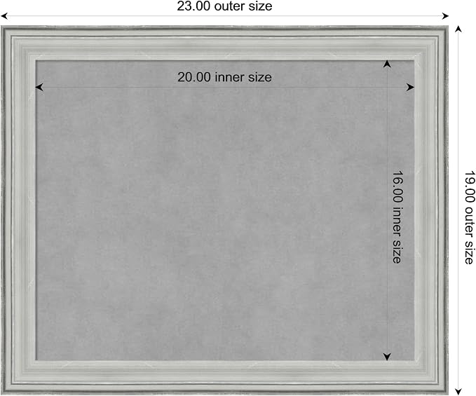 Amanti Art Silver Framed Magnetic Board 19x23 Small Vision Board - Image 4