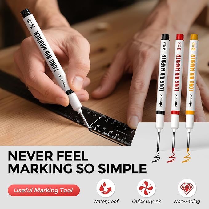 Nicpro 3 Pack CP1000 Carpenter Pencils - Image 5