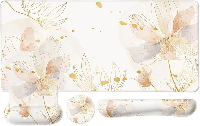 MOSISO Desk Mat Keyboard Mouse Pad Set, Large Gaming Mouse Pad&Keyboard Wrist by MOSISO