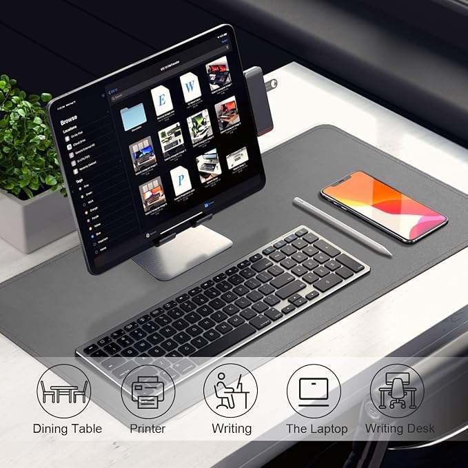 Leather Desk Pad Protector, Desk Mat, Large Mouse Pad, Non-Slip Desk Blotter - Image 5
