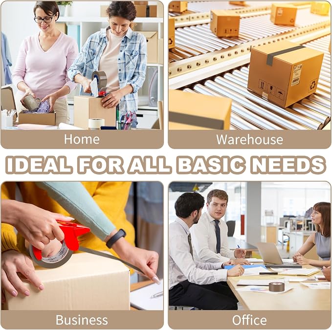 Ealyder Tape Brown Packing Tape 2 inch x 60 Yards, 6 Rolls - Image 7