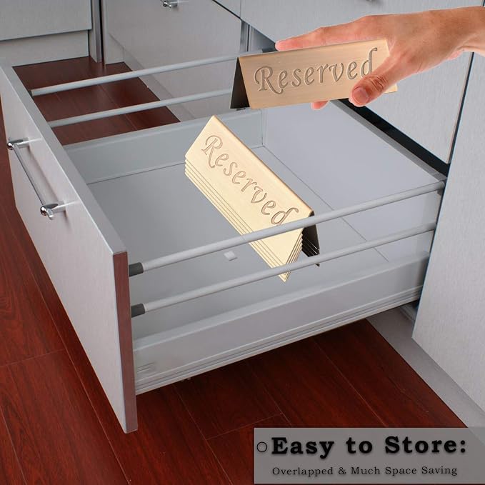 Reserved Sign - 10 Year's Use Stainless Steel Tabletop Sign Desk Top Stand Tent - Image 4