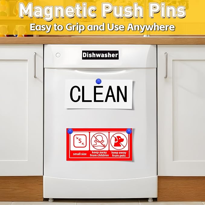VNDUEEY 16 Pack Blue Fridge Magnets, Refrigerator Magnet Whiteboard Magnets - Image 6