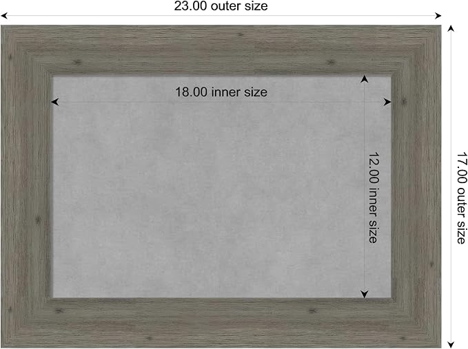Amanti Art Grey Framed Magnetic Board 17x23 Small Vision Board - Image 4