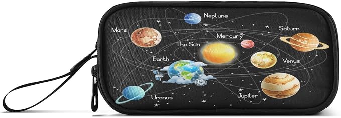 BOENLE Solar System Space Planets Pencil Case Box Boys Girls Large Pencil Pouch - Image 8