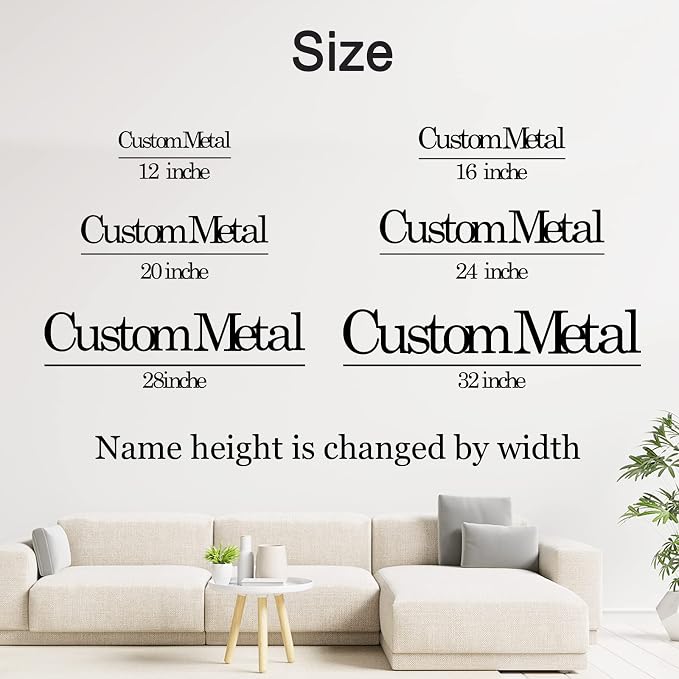 Custom Metal Words Custom Nursery Name Script Metal Sign Baby Name Sign - Image 7