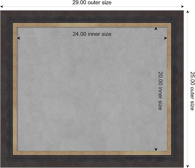 Amanti Art Black Framed Magnetic Board 25x29 Medium Vision Board - Image 4