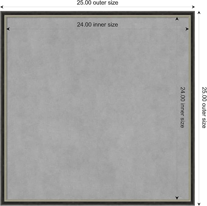 Amanti Art Black Framed Magnetic Board 25x25 Medium Vision Board - Image 4