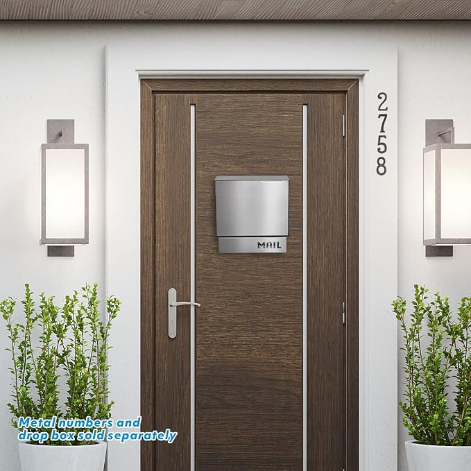 Pochar Stainless Steel Mailbox for Walls, Heavy Duty Wall Mounted Mailbox - Image 9