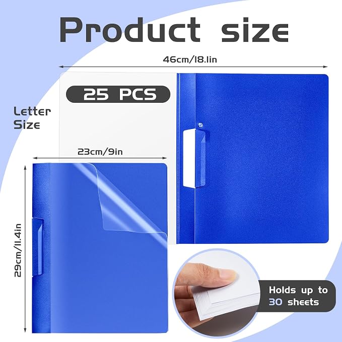 Maitys 25 Pack Durable Clear Report Covers - Image 2