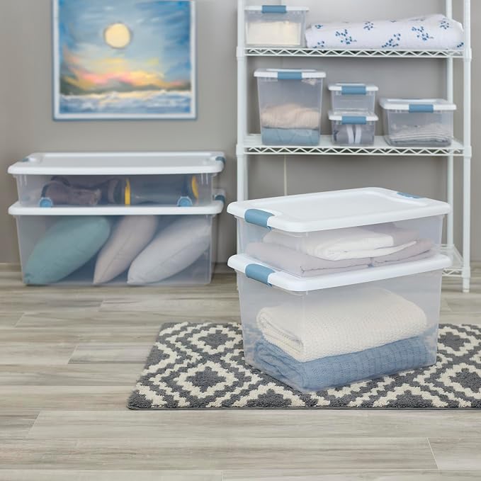 Sterilite 18-Pack Latching Box, Under Bed Storage Bins - Image 8