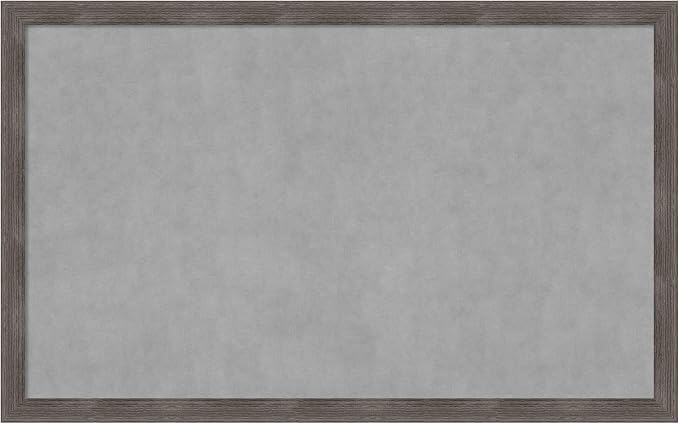 Amanti Art Grey Framed Magnetic Board 27x43 Large Vision Board by AmantiArt