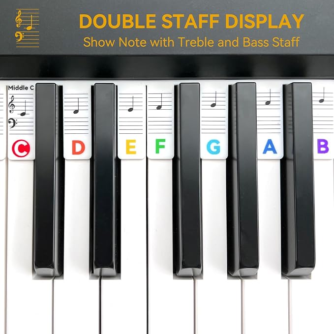 BEATBIT Piano Notes Guide for Beginner, Removable Piano Keyboard Note Labels - Image 5