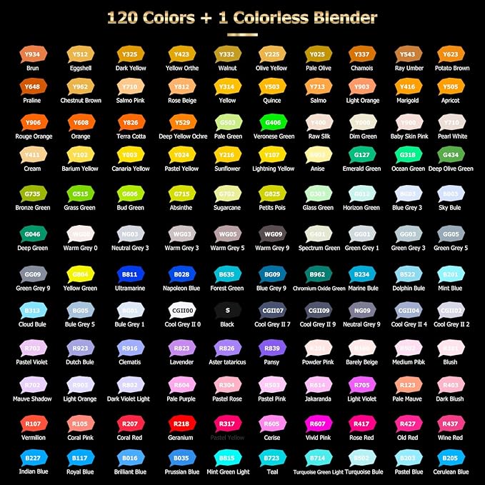 Caliart Alcohol Markers Brush Tip - Image 4