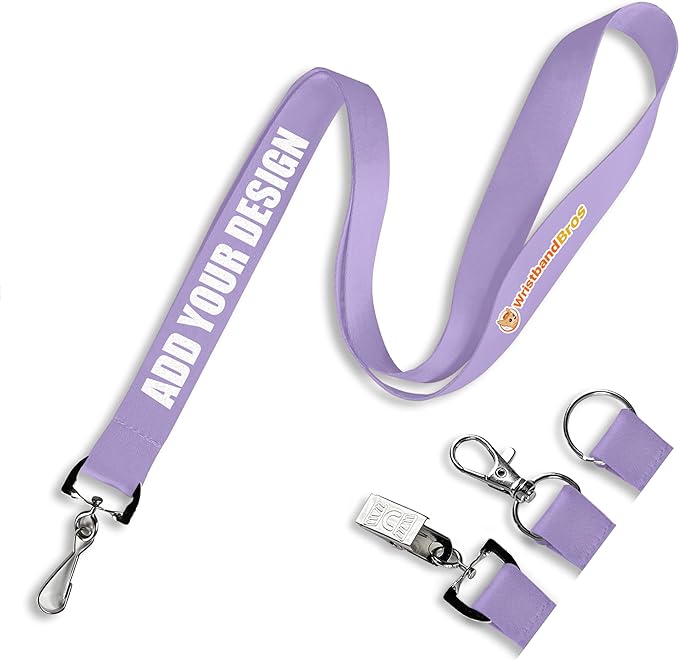 Wristband Bros Custom Lanyards For ID Badges, Keys & More | Add Text & Logos | by WristbandBros