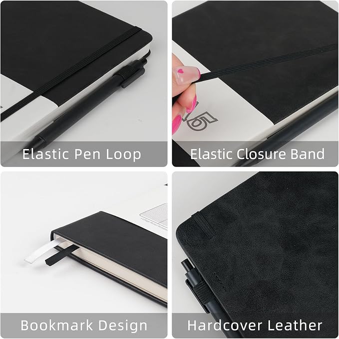 OnMove Notebooks Journal for Women Men 12 Pack Bulk Leather Hardcover - Image 3