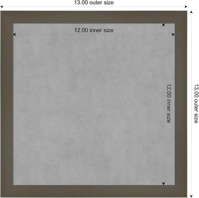 Amanti Art Grey Framed Magnetic Board 13x13 X-Small Vision Board - Image 4