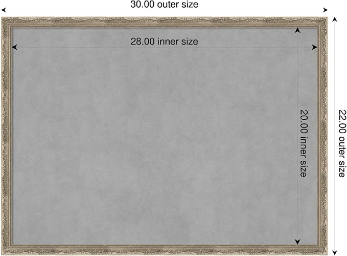 Amanti Art Silver Framed Magnetic Board 22x30 Medium Vision Board - Image 2