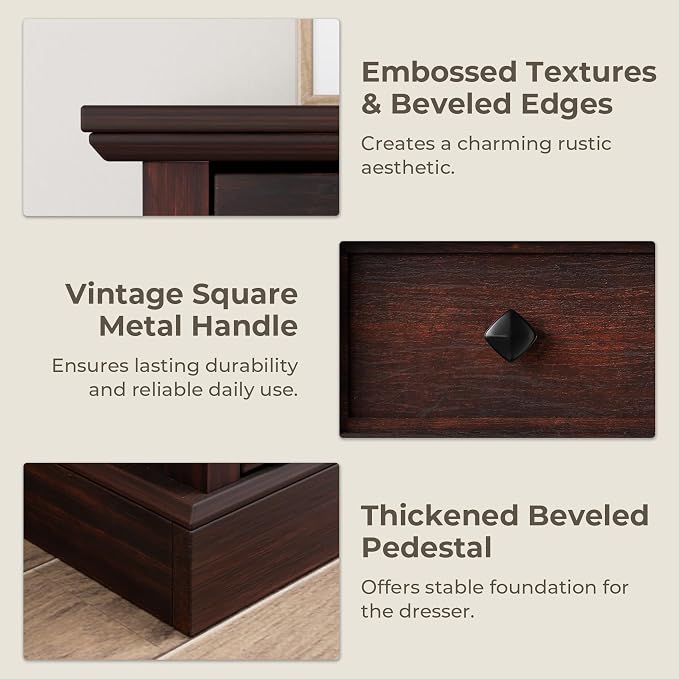 VVFLU Farmhouse 6 Drawer Dresser - Image 6