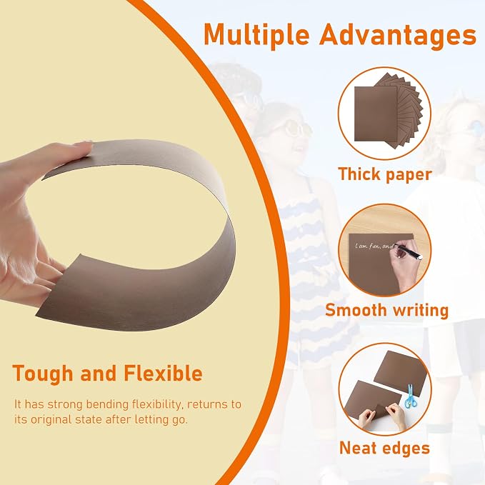 28 Sheets Coffee Color Cardstock 8.5 x 11 Scrapbooking Paper, 92lb Heavyweight - Image 3