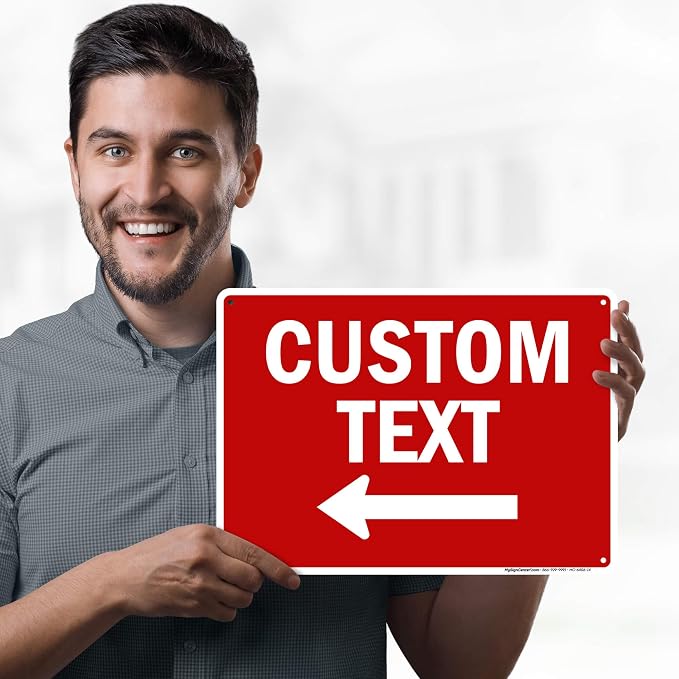 Custom Arrow, Custom Directional Sign, Left Arrow, 10x14 Inches, Rust Free .040 - Image 2