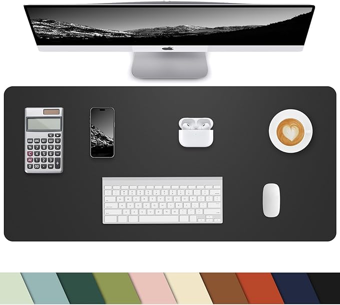 Leather Desk Pad Protector, Mouse pad, Office Desk mat, Computer and Laptop Mat by cebowa