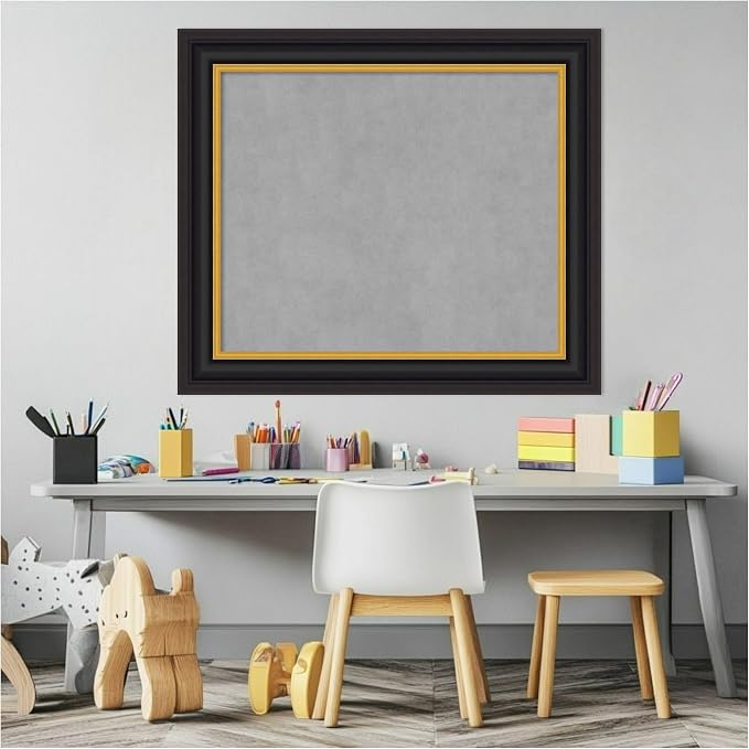 Amanti Art Black Framed Magnetic Board 26x30 Medium Vision Board - Image 5