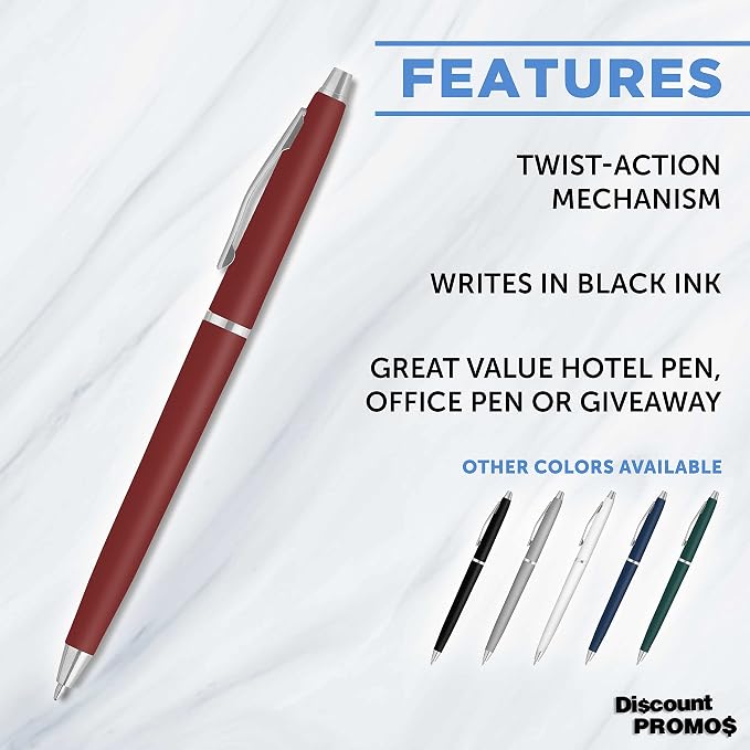 DISCOUNT PROMOS Langham Ballpoint Pens Set of 10, Bulk Pack - Image 2