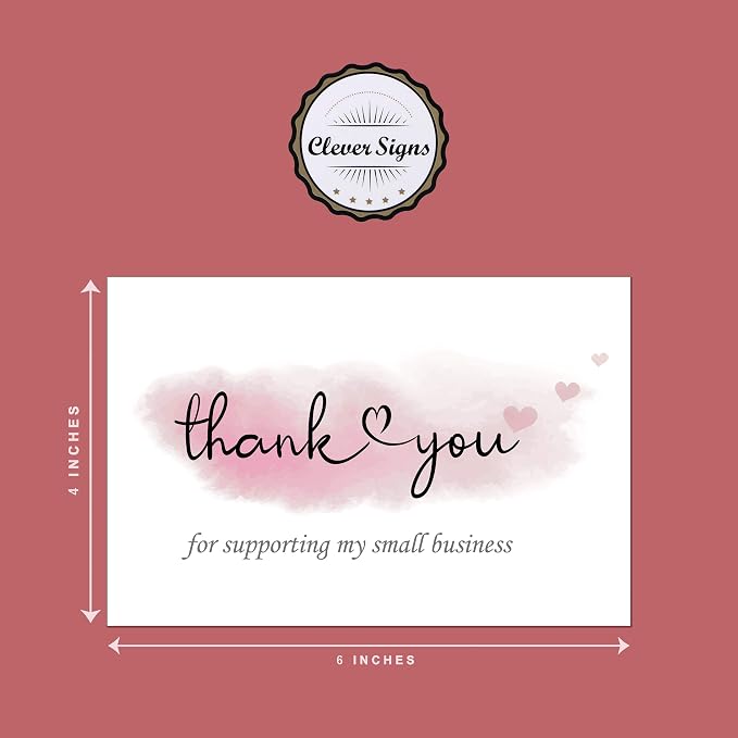 100 Thank You For Supporting My Small Business Cards, Elegant and Professional - Image 5