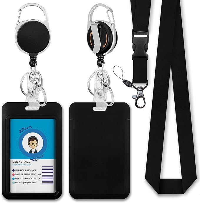 Giancomics Black ID Badge Holder by Giancomics